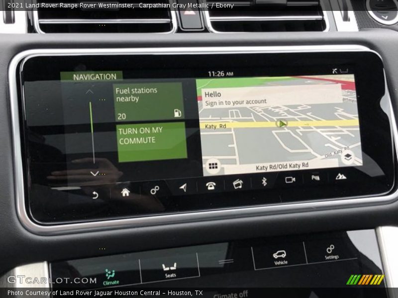 Navigation of 2021 Range Rover Westminster
