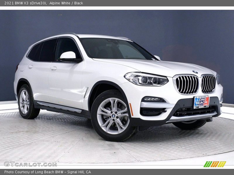 Alpine White / Black 2021 BMW X3 sDrive30i
