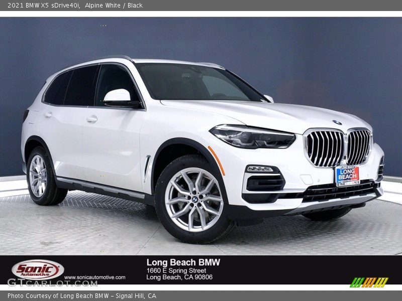 Alpine White / Black 2021 BMW X5 sDrive40i