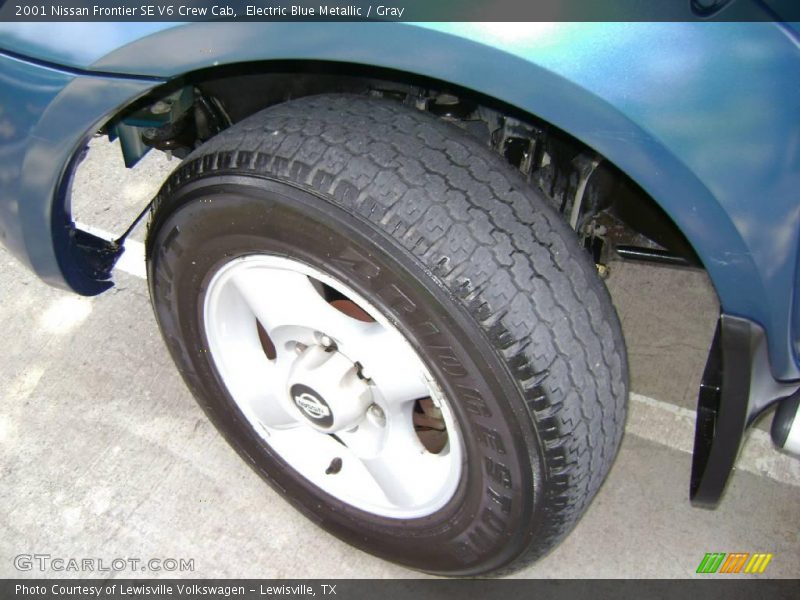 Electric Blue Metallic / Gray 2001 Nissan Frontier SE V6 Crew Cab