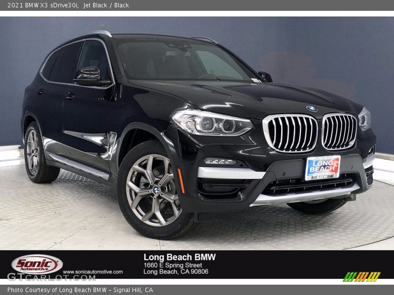 Jet Black / Black 2021 BMW X3 sDrive30i