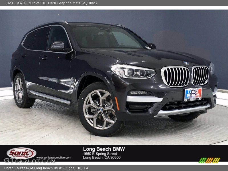 Dark Graphite Metallic / Black 2021 BMW X3 sDrive30i