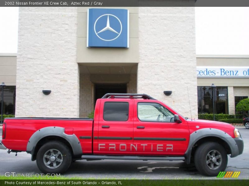 Aztec Red / Gray 2002 Nissan Frontier XE Crew Cab