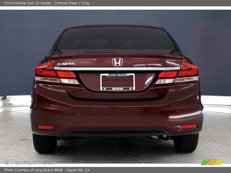 Crimson Pearl / Gray 2014 Honda Civic LX Sedan
