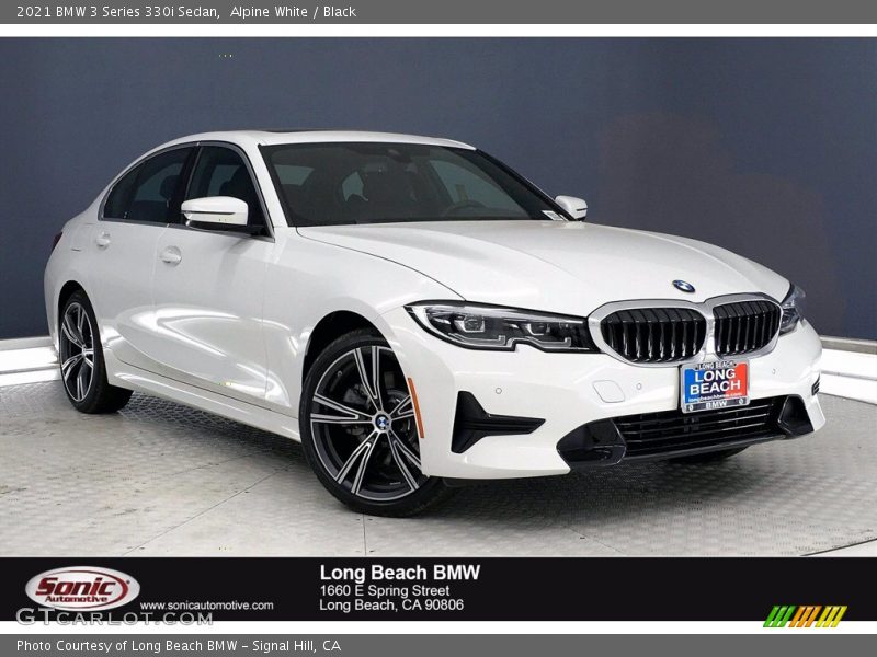 Alpine White / Black 2021 BMW 3 Series 330i Sedan