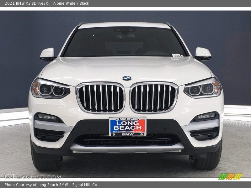 Alpine White / Black 2021 BMW X3 sDrive30i