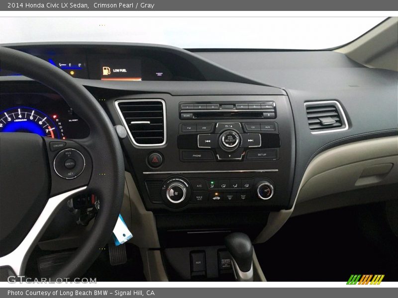 Crimson Pearl / Gray 2014 Honda Civic LX Sedan