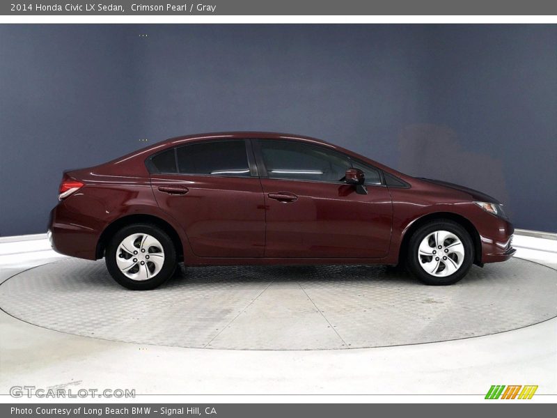 Crimson Pearl / Gray 2014 Honda Civic LX Sedan