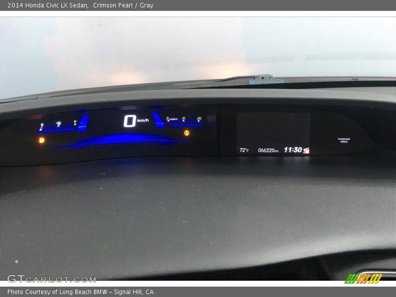 Crimson Pearl / Gray 2014 Honda Civic LX Sedan