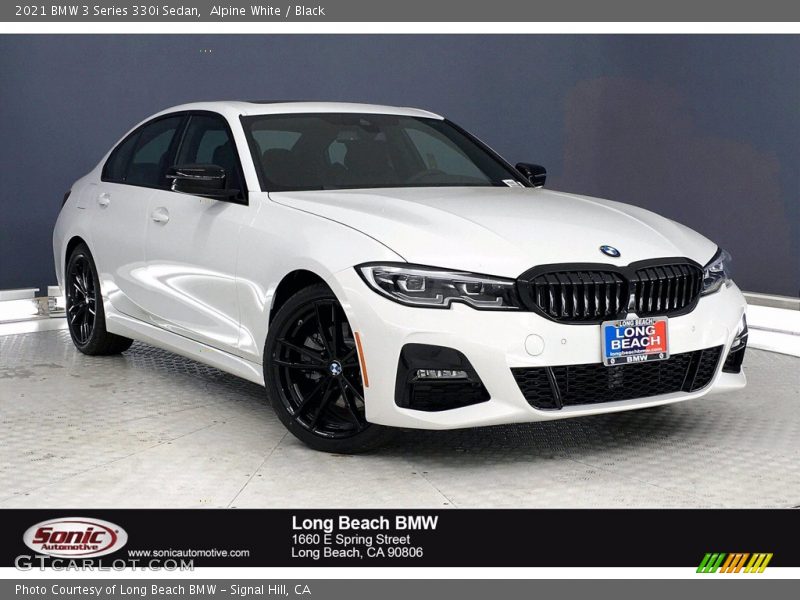 Alpine White / Black 2021 BMW 3 Series 330i Sedan