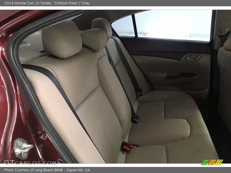Crimson Pearl / Gray 2014 Honda Civic LX Sedan