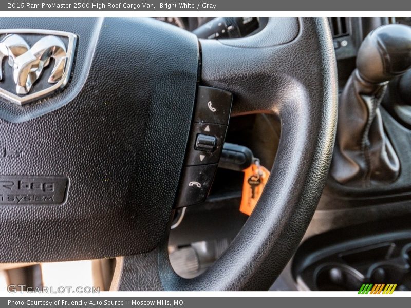 Bright White / Gray 2016 Ram ProMaster 2500 High Roof Cargo Van