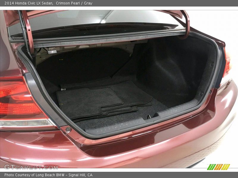 Crimson Pearl / Gray 2014 Honda Civic LX Sedan