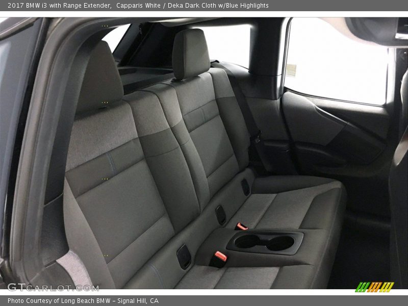 Capparis White / Deka Dark Cloth w/Blue Highlights 2017 BMW i3 with Range Extender