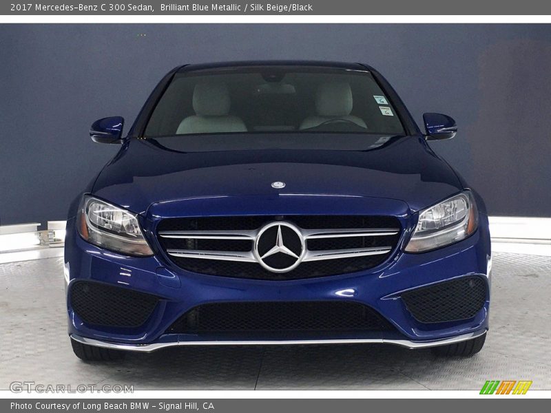 Brilliant Blue Metallic / Silk Beige/Black 2017 Mercedes-Benz C 300 Sedan
