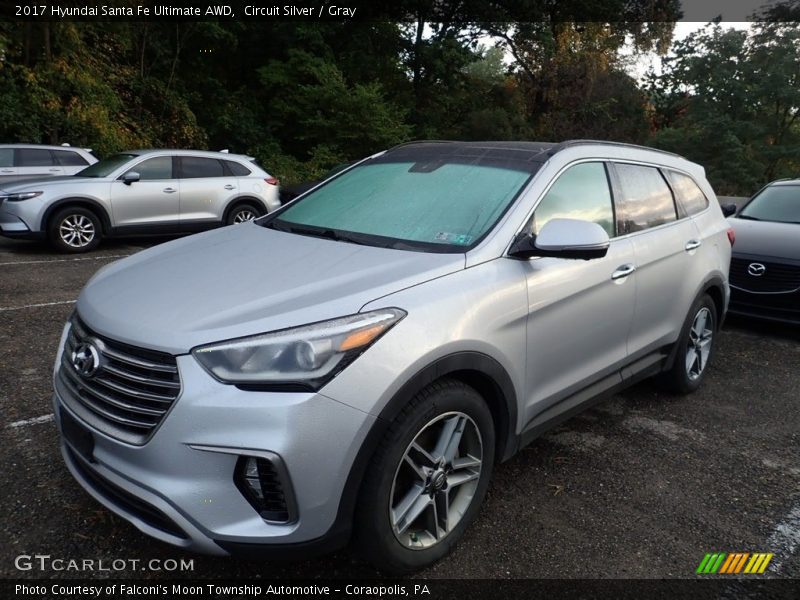 Circuit Silver / Gray 2017 Hyundai Santa Fe Ultimate AWD