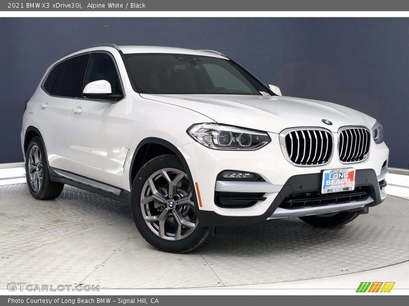 Alpine White / Black 2021 BMW X3 xDrive30i