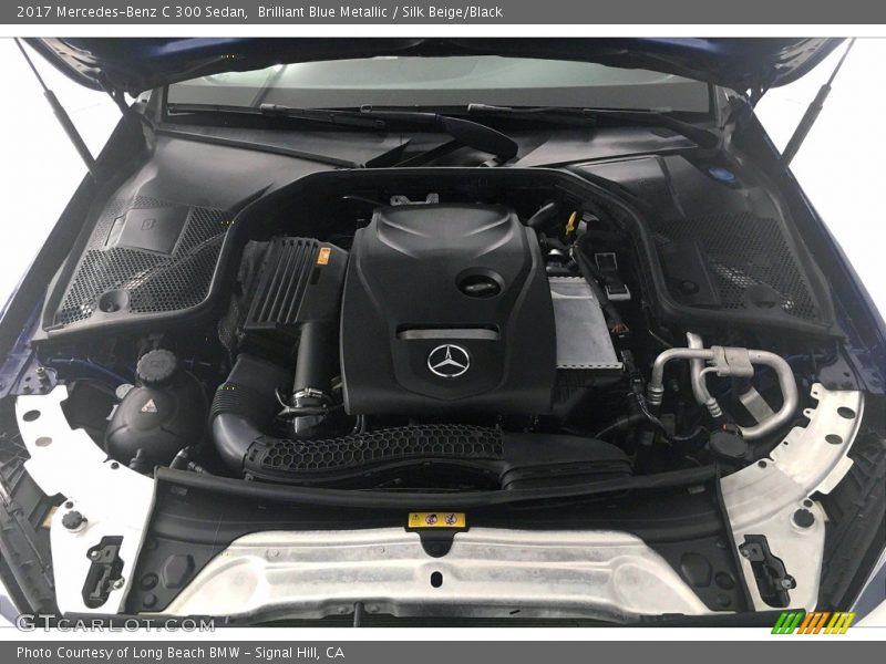 Brilliant Blue Metallic / Silk Beige/Black 2017 Mercedes-Benz C 300 Sedan