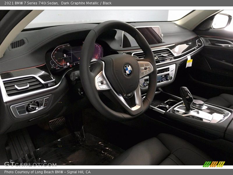 Dark Graphite Metallic / Black 2021 BMW 7 Series 740i Sedan