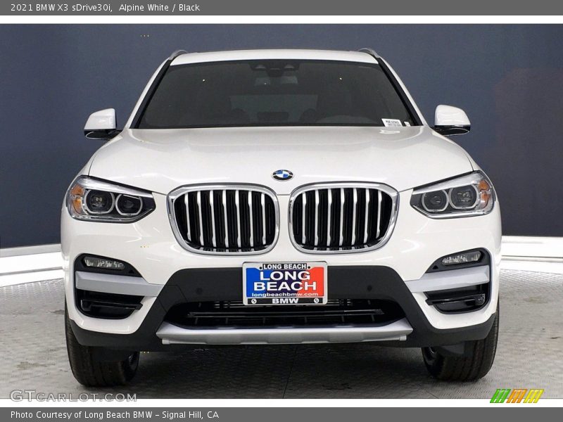 Alpine White / Black 2021 BMW X3 sDrive30i