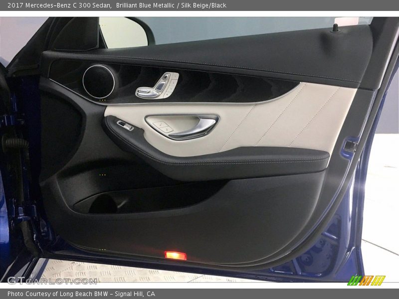 Brilliant Blue Metallic / Silk Beige/Black 2017 Mercedes-Benz C 300 Sedan