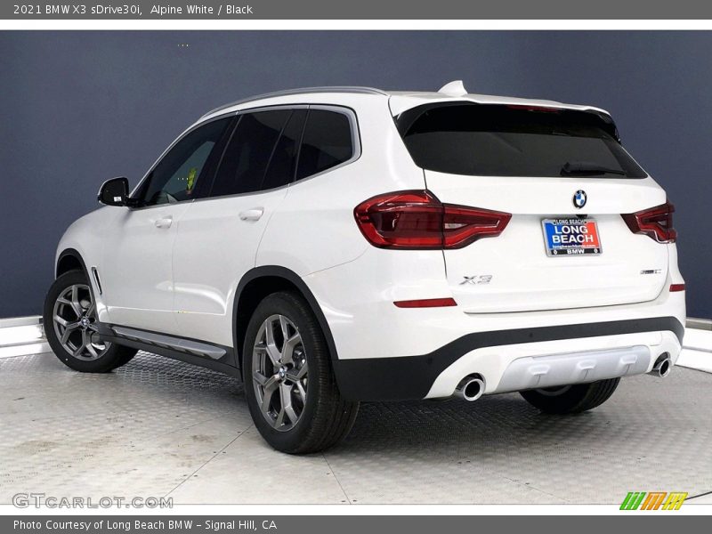 Alpine White / Black 2021 BMW X3 sDrive30i