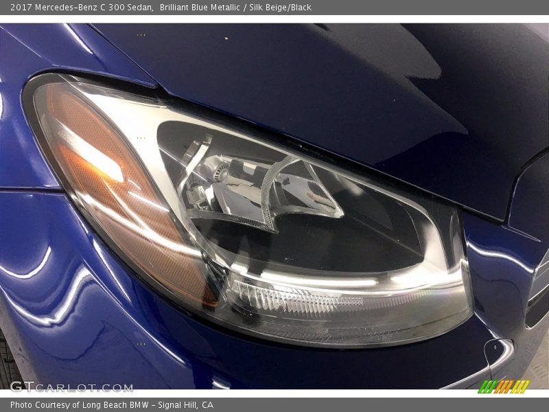 Brilliant Blue Metallic / Silk Beige/Black 2017 Mercedes-Benz C 300 Sedan