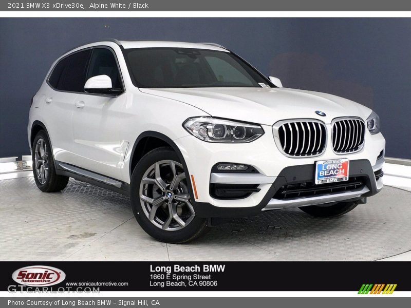 Alpine White / Black 2021 BMW X3 xDrive30e