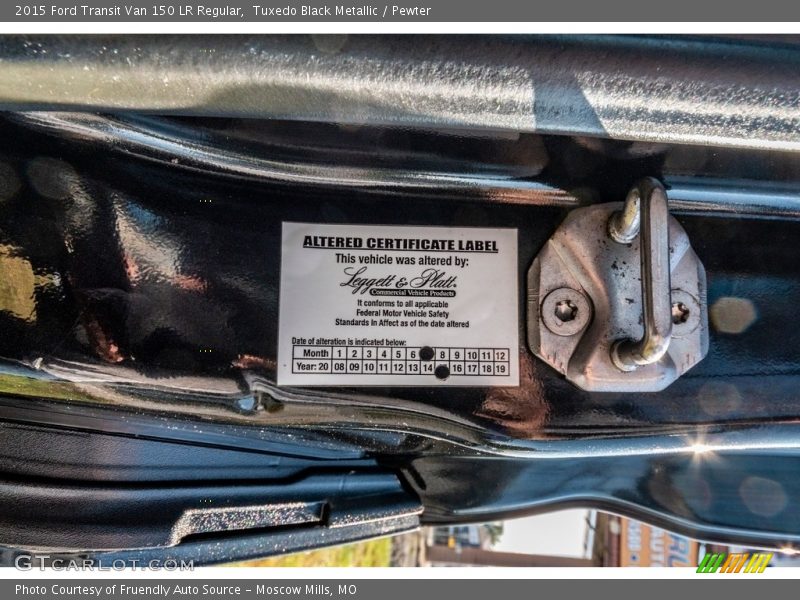 Tuxedo Black Metallic / Pewter 2015 Ford Transit Van 150 LR Regular