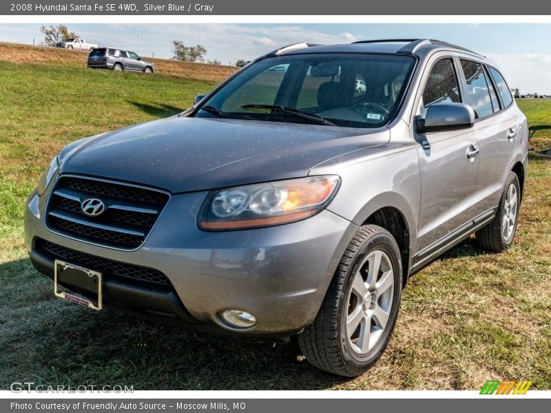 Silver Blue / Gray 2008 Hyundai Santa Fe SE 4WD