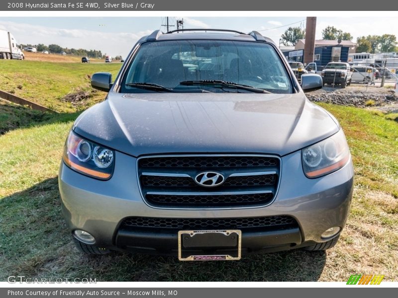 Silver Blue / Gray 2008 Hyundai Santa Fe SE 4WD