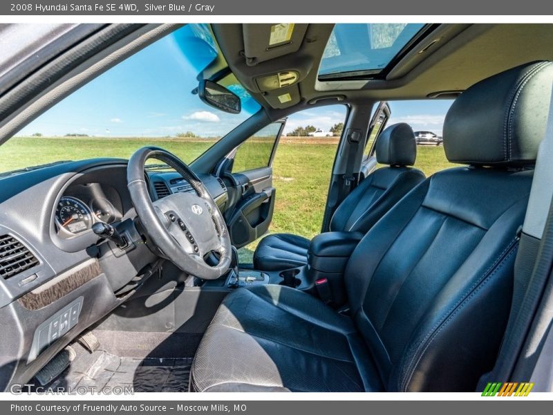 Silver Blue / Gray 2008 Hyundai Santa Fe SE 4WD
