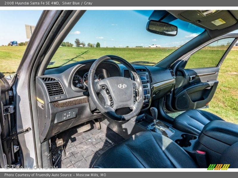 Silver Blue / Gray 2008 Hyundai Santa Fe SE 4WD