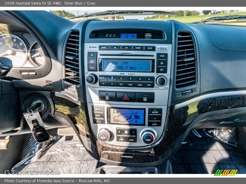 Silver Blue / Gray 2008 Hyundai Santa Fe SE 4WD