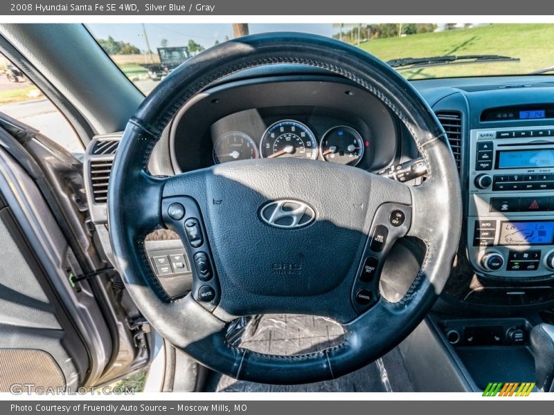 Silver Blue / Gray 2008 Hyundai Santa Fe SE 4WD