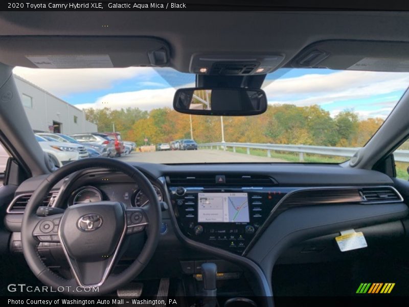 Galactic Aqua Mica / Black 2020 Toyota Camry Hybrid XLE