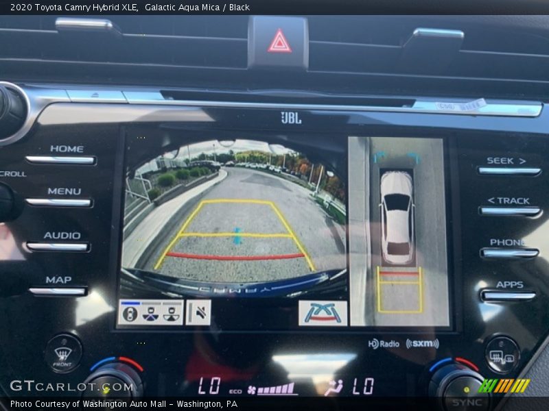 Galactic Aqua Mica / Black 2020 Toyota Camry Hybrid XLE