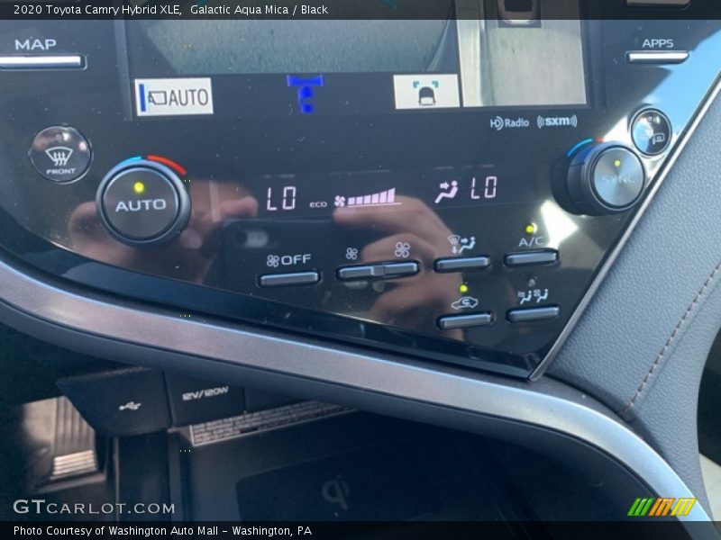 Galactic Aqua Mica / Black 2020 Toyota Camry Hybrid XLE