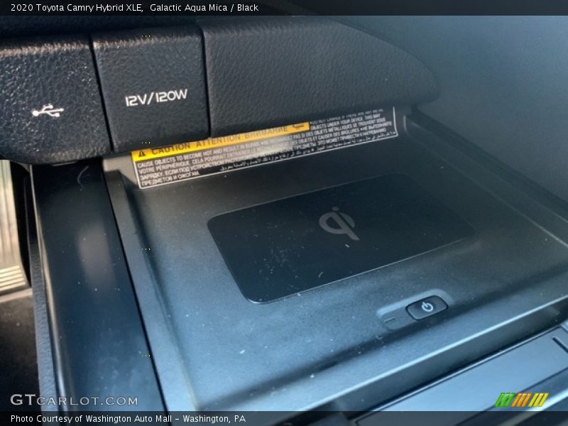 Galactic Aqua Mica / Black 2020 Toyota Camry Hybrid XLE
