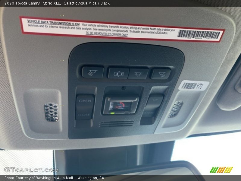 Galactic Aqua Mica / Black 2020 Toyota Camry Hybrid XLE