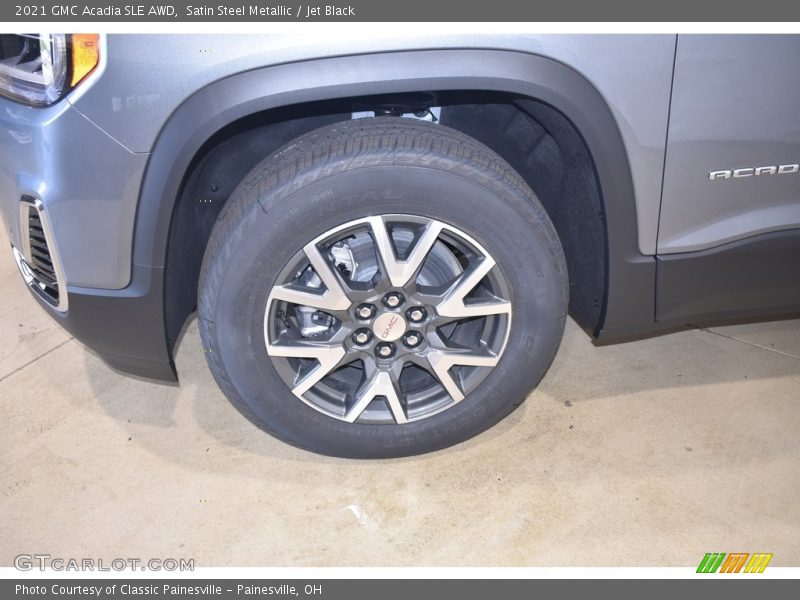 Satin Steel Metallic / Jet Black 2021 GMC Acadia SLE AWD