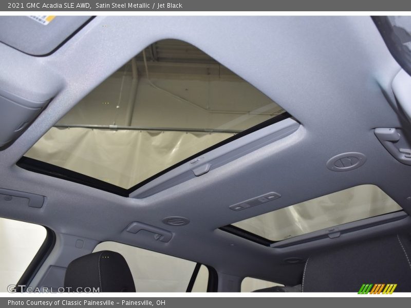 Satin Steel Metallic / Jet Black 2021 GMC Acadia SLE AWD