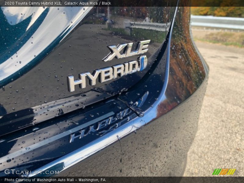 Galactic Aqua Mica / Black 2020 Toyota Camry Hybrid XLE