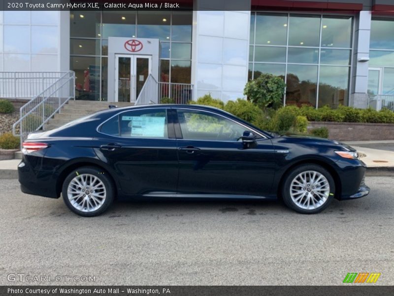Galactic Aqua Mica / Black 2020 Toyota Camry Hybrid XLE