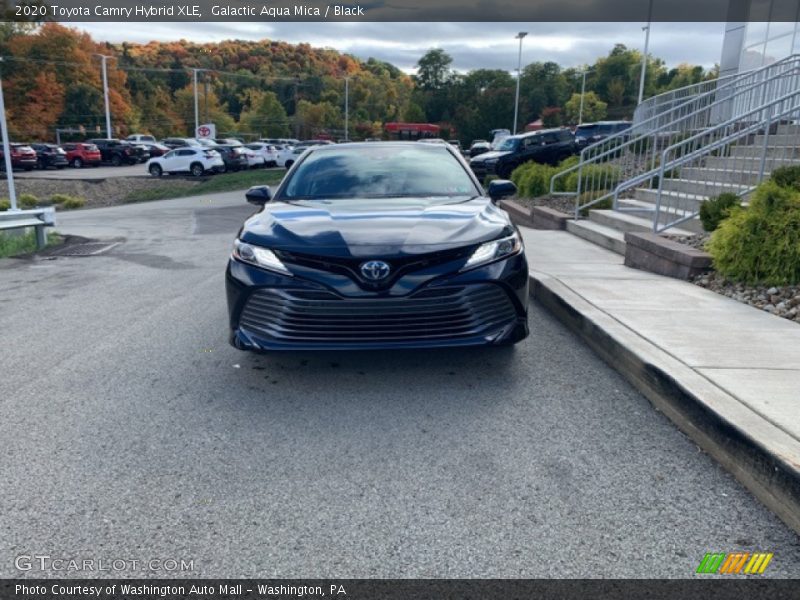 Galactic Aqua Mica / Black 2020 Toyota Camry Hybrid XLE