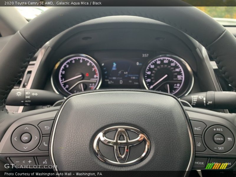Galactic Aqua Mica / Black 2020 Toyota Camry SE AWD
