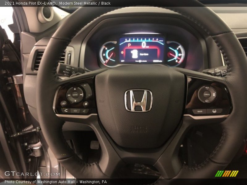 Modern Steel Metallic / Black 2021 Honda Pilot EX-L AWD