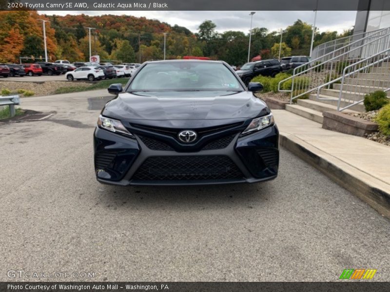 Galactic Aqua Mica / Black 2020 Toyota Camry SE AWD