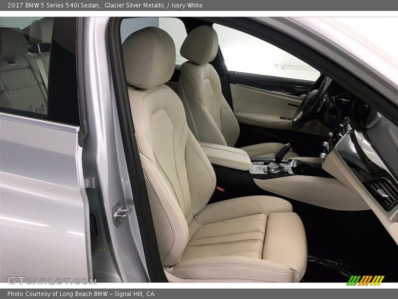 Glacier Silver Metallic / Ivory White 2017 BMW 5 Series 540i Sedan
