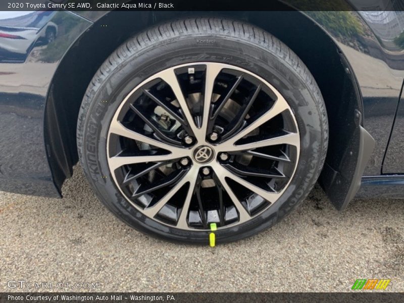 Galactic Aqua Mica / Black 2020 Toyota Camry SE AWD